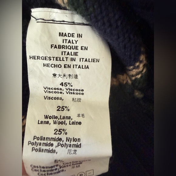 Brandy Melville Navy and Green Striped Sweater - Picture 5 of 5